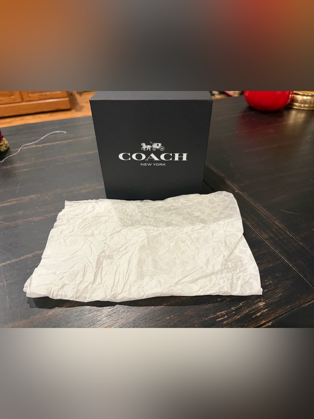 Coach gift box and tissue paper